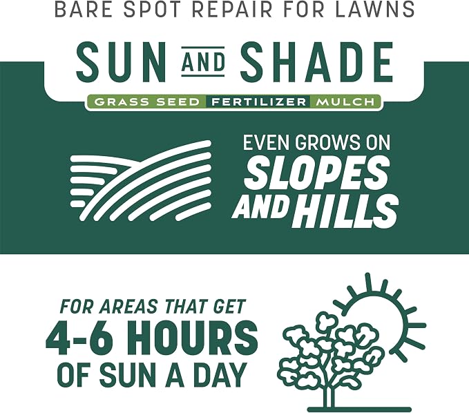 Pennington Smart Patch Grass Seeds for Lawn, Sun and Shade Lawn Grass Repair Mix, 10 LB