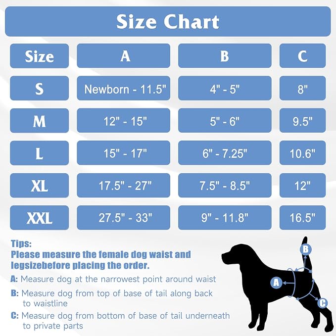 Dog Diapers Female 5pcs,Reusable Dog Doggie Puppy Doggy Diapers Female, Period Panties in Heat, Lamb, Large