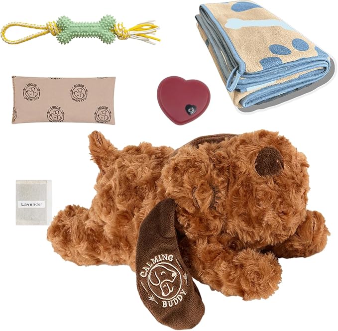 Little Buddy - Puppy Hearbeat Toy for Small Puppy, Anxiety Relief with Reusable Heat Pack and Lavender, Sleep Aid for Dogs, for Medium and Small breads (Little Buddy Kit)