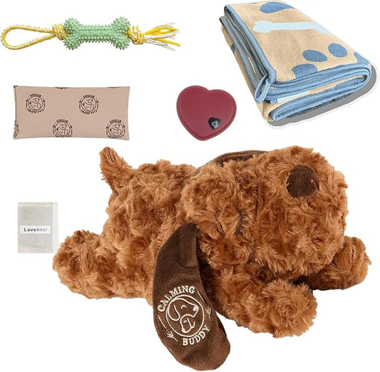 Little Buddy - Puppy Hearbeat Toy for Small Puppy, Anxiety Relief with Reusable Heat Pack and Lavender, Sleep Aid for Dogs, for Medium and Small breads (Little Buddy Kit)