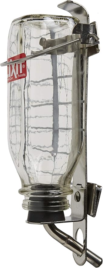 Lixit Pet Glass Water Bottle, 32-Ounce