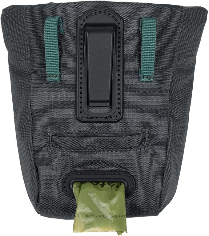 Ruffwear, Pack Out Dog Poop Bag Holder, Hands-Free Waste Dispenser with Belt & Leash Clip, Durable Odor-Proof Doggie Pouch for Trail Walks, Easy-Clean Design, Basalt Gray, Large