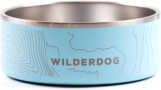 Widlerdog Stainless Steel Dog Bowl with Extra Durable Kitchen-Grade BPA-Free Stainless Steel with Non-Slip Rubber Ringed Bottom (Seafoam, 32 oz)