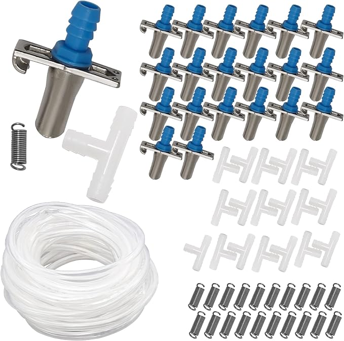 Automatic Rabbit Watering System，20 Pack Rabbit Nipple Drinker for Small Animals Poultry Guinea Pig Ferret Rats Rodent Bunny