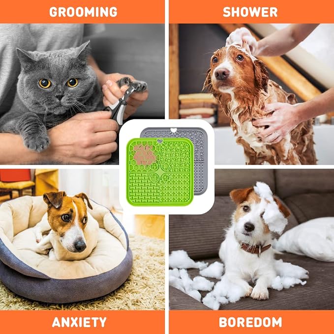 INSPECTOR TAIL Dog Travel Bundle | Licking Mat for Dogs with Treat Pouch, Silicone Spatula & Collapsible Bowl, Calming Training & Anxiety Relief Set
