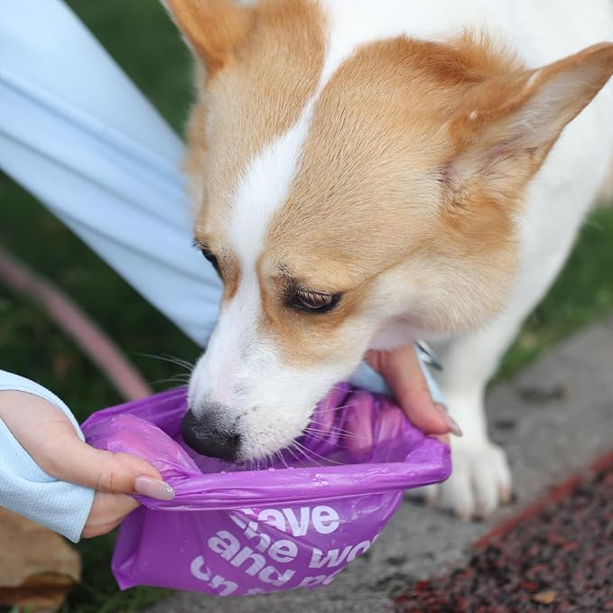 Deo Doo Dog Poop Bags with Handles 60 Rolls 720 Counts Big Sizes Leak Proof and Extra Thick Waste Bags Refill Rolls for Walking Small Medium Large Dogs Cats Litter With 2 Dispensers Lavender Scented