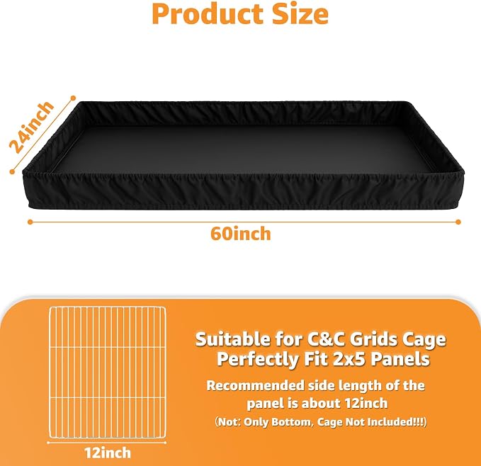 PJYuCien C&C Cage Bottom 24"x48", Easy to Install | Use as Top, Use as Bottom and Top Set, Protect Floor, Saves Time and Effort,for Guinea Pig and Other Small Animals