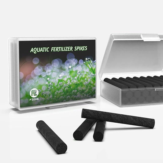 FZONE Aquarium Root Fertilizer Spikes, 25 ct，NPK High-Concentration Easy Green Aquarium Fertilizer, Freshwater Aquarium Plant Fertilizer for Plant and Root Growth (25 Spikes Per Box)