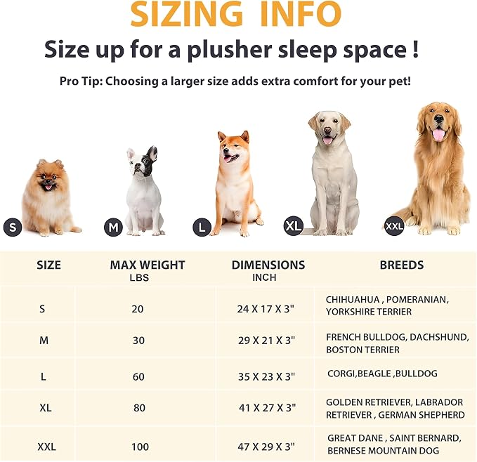 Dog Crate Pad for X Large Dog - 41"x27" Memory Foam Dog Bed, Washable & Anti-Slip Dog Bed Mat, Ultra Soft Kennel Pad for Dogs Cozy Sleeping Mat, Khaki