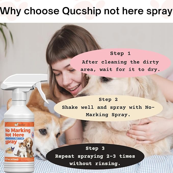 16.0oz Stop Dog Urinating in House with No More Peeing in House - No Pee Spray for Dogs Inside - Indoor Dog No Marking Spray - Best Don't Pee Here Dogs Right