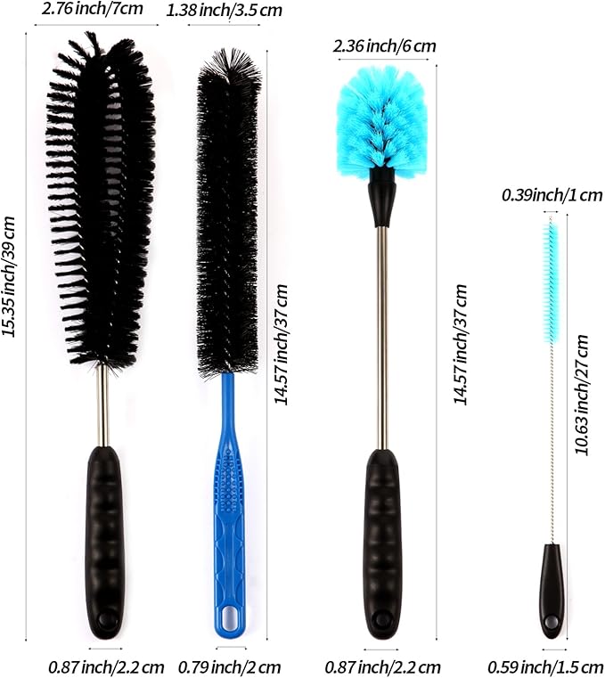 Fish Tank Cleaning Tools, Aquarium Gravel Brush, Scrubber & Glass Cleaning Kit | Professional Aquarium Accessories Set, Glass Scrubber & Brushes for Fish Tank Gravel and Daily Maintenance Cleaning