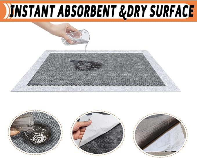 Guinea Pig Bedding, Disposable Guinea Pig Cage Liners, Charcoal Odor Controlling Absorbent Waterproof Pee Pads for Rabbits, Hamster and Other Small Animals. 18''x31'',24 Count