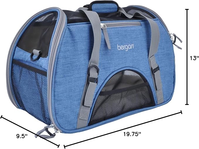Coastal Pet - Bergan - Comfort Carrier - Heather Bermuda (19 x 10 x 13 Inches)