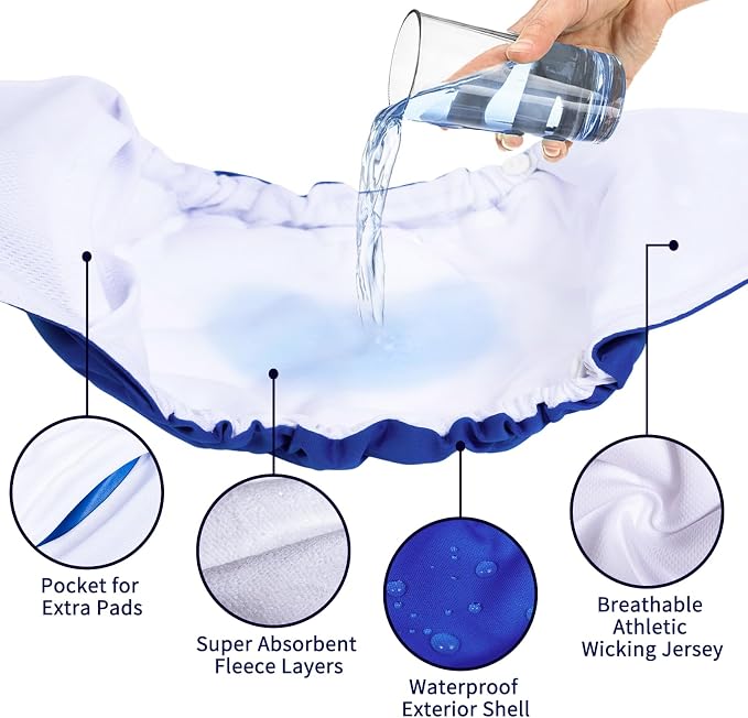 CuteBone Washable Dog Diapers Male with Snaps Reusable 3pcs a Pack Doggie Belly Band for Male Dogs Wraps KDM01S