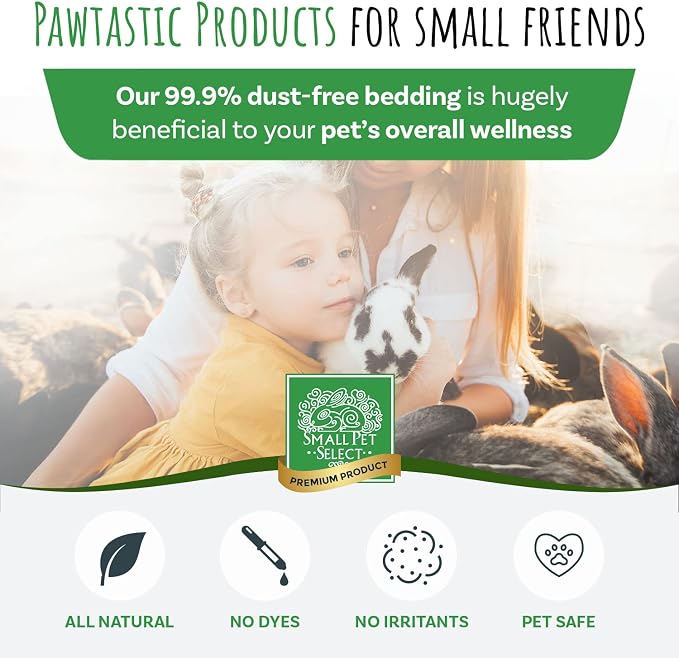 Small Pet Select Premium Natural Aspen Bedding, Animal Bedding for Small Indoor and Outdoor Pets, Made in The USA, Jumbo Size 282 L (2 Pack, 141 L Each)