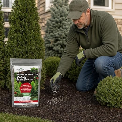 GARDENWISE Evergreen Fertilizer – All-Purpose Granular Plant Food for Outdoor Trees and Shrubs, Azaleas, Magnolias, Pines & Arborvitae – Slow-Release Formula (5 quarts)
