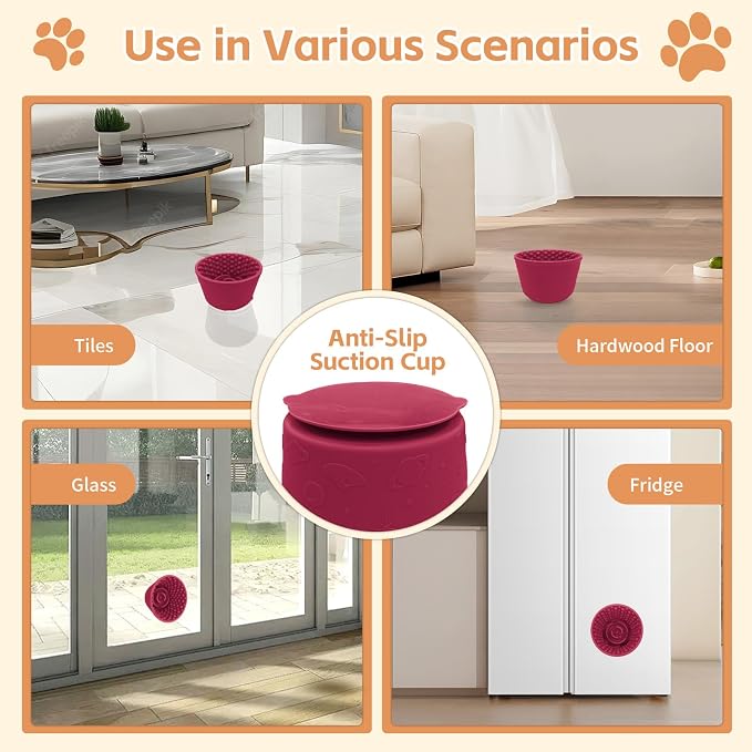 Dog Lick Bowl,Anxiety Relief Non-Slip Silicone Treat Bowl,Durable Anti-Choking Long-Lasting Enrichment Slow Feeder Licking Mat for Small Medium Large Breed,Freezable BPA Free Silicone Dishwasher Safe
