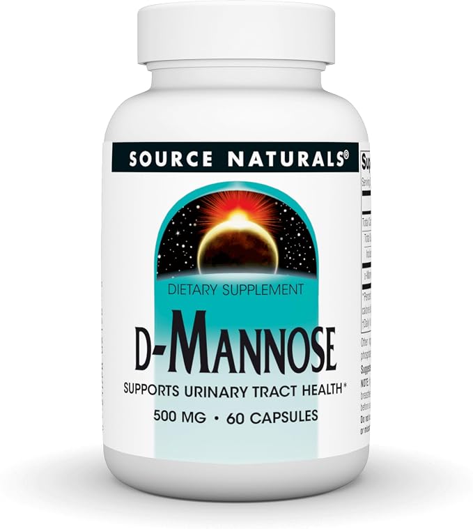 Source Naturals D-Mannose, Potent Urinary Tract & Bladder Health Support*, 500mg - 60 Capsules