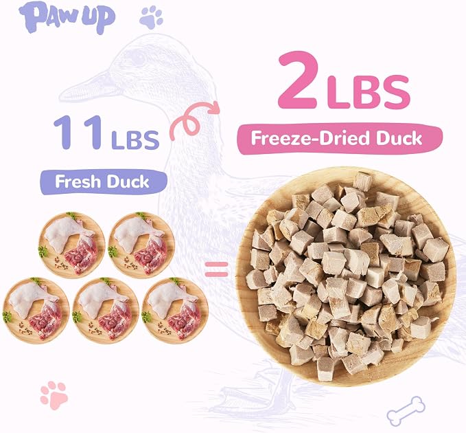 PAWUP Freeze Dried Chicken Liver Pet Treats, Freeze Dried Duck Treats for Cats Dogs, Rawhide Free Freeze-Dried Raw Food Topper, High Protein