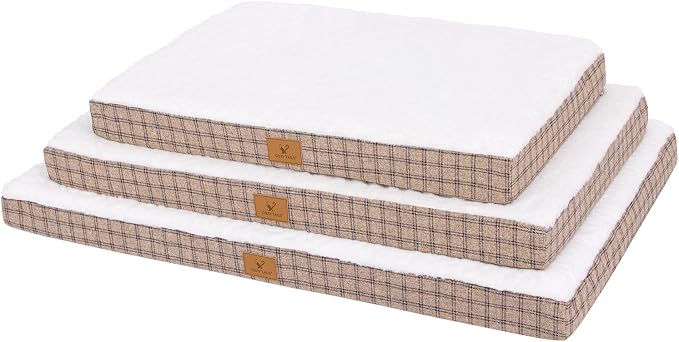Orthopedic Dog Bed for Large Sized Dogs with Removable Washable Cover, Premium Comfort for Dogs, Multiple Sizes & Colors,Durable and Easy to Clean (Tan, Medium)