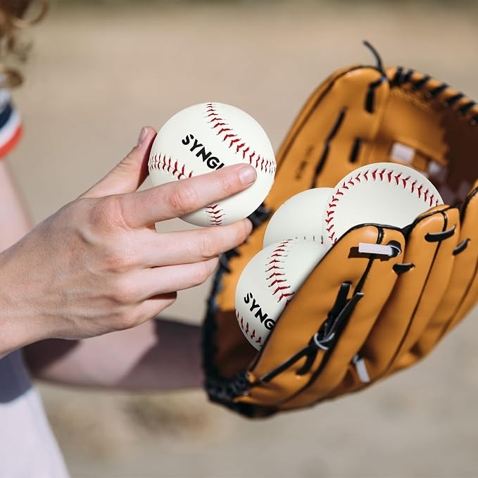 SYNGUCK 1/6 Pack Glow in The Dark Baseballs – Light Up Baseball Official Size | Glow Balls for Night Games, Practice, Gifts for Kids,Boys, Girls & Fans