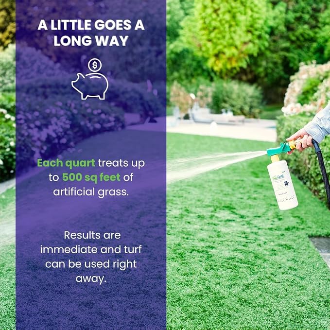 TurFresh BioX Artificial Turf Odor Eliminator – Yard Deodorizer for Artificial Grass & Dog Runs – Natural Concentrate for Pet Urine & Feces – Safe for Kids & Pets – 1 Gallon Original Scent