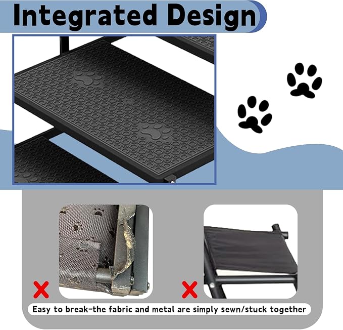 Dog Stairs for Car, Dog Steps for Car with Upgraded Load-Bearing Capacity, Dogs Stairs for Large Dogs, Pet Steps, 6 Steps