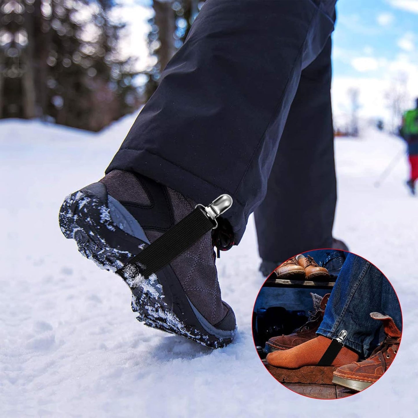 Adjustable Boot Straps Pant Stirrups Clips Boot Clips