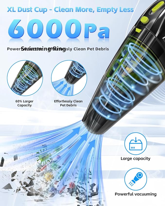 Guinea Pig & Rabbit Poop Vacuum: Extended Capacity Cordless Cleaner for Pet Cages – Tackle Daily Messes of Guinea Pig, Bunny, Bird, Reptile & Other Small Animals - Black