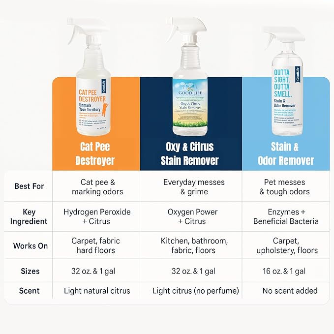 Natural Odor and Stain Remover Spray - Unscented Plant-Based Child & Pet Safe Cleaner Earth-Friendly Odor Eliminator Eco Cleaning Products for Home, Carpet (1 Pack, 1 Gallon)