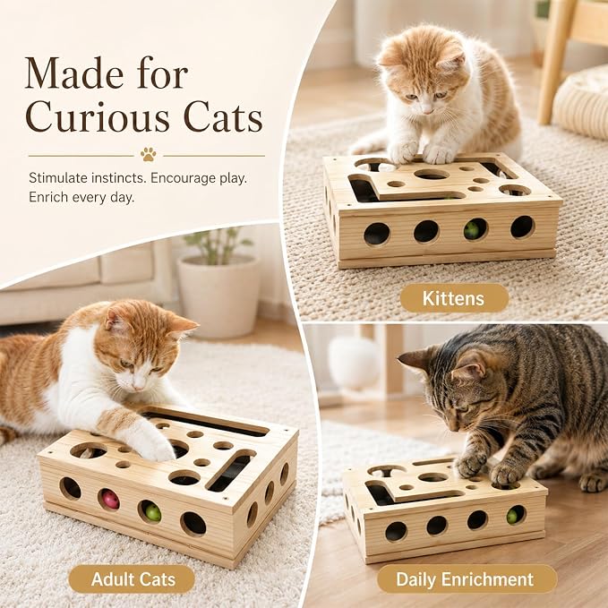 Cat Nail File Scratcher – Cat Claw Saver Box for Indoor, Claw Saver Box for Cats with Sandpaper