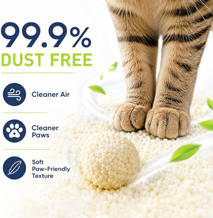 OPET Tapioca Cat Litter Pellets,Quick Clumping Kitty Litter,Dust Free Low Tracking,Superior Odor Control,Natural Plant-Based Cassava,Flushable Pet Litter for Multi-Cat,Kittens,16 lb