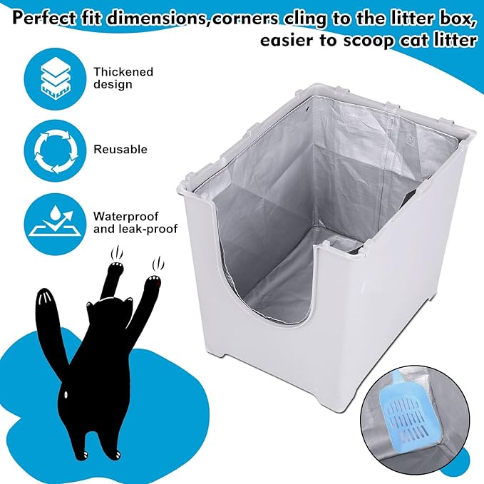 Liner F Compatible with Modkat Flip Litter Box - Reusable Liners for Flip Litter Box - Liner F for Cat Litter Box (Buy 3 sets together)