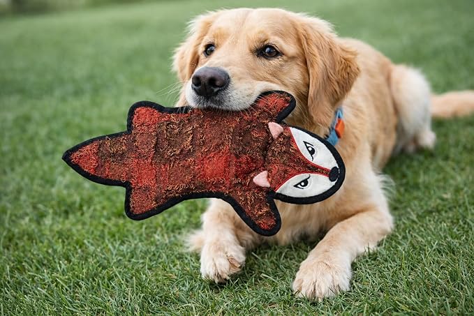 Jalousie 5 Pack Ultra Tough No Stuffing Squeaky Dog Toys for Large Dogs No Mess Interactive Durable Plush Chew Toy Indestructible Dog 6 Layers (5 Pack Ultra Tough Canvas Oxford, Small to Medium)