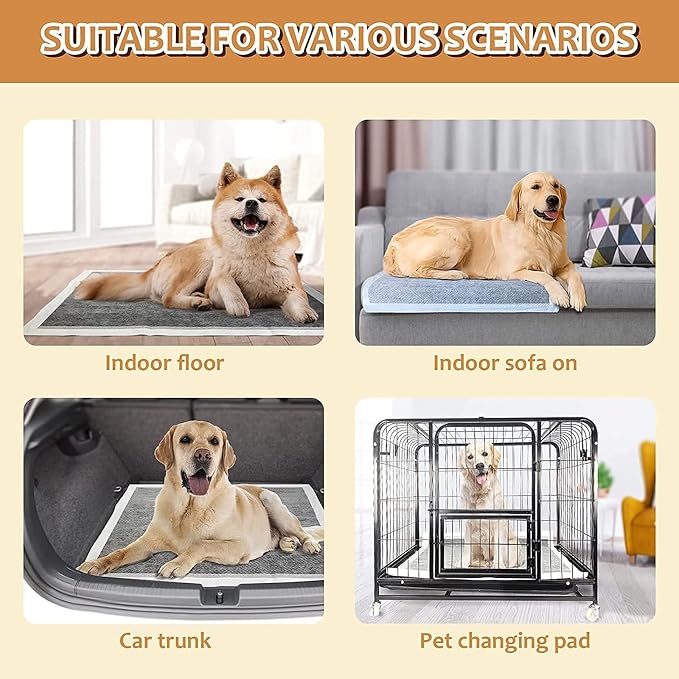 Dog Pee Pads Charcoal Puppy Pads Dog Pee Training Pads Super Absorbent & Leak-Proof Disposable Pet Piddle and Potty Pads for Puppies | Dogs | Doggie| Cats | Rabbits
