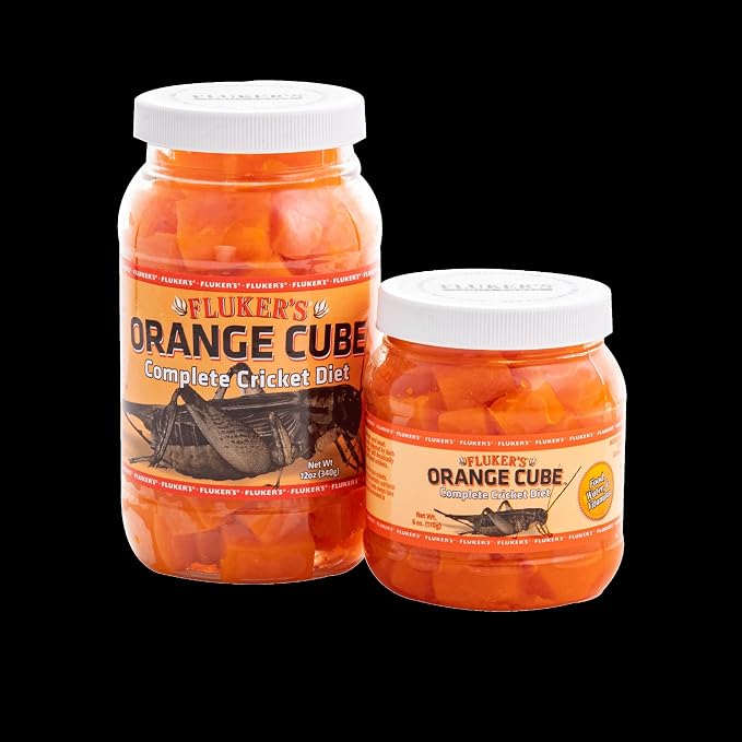 Fluker's Orange Cube Complete Cricket Diet,Gut Load Food for Feeder Insects and Live Crickets,Provides Vitamins,Minerals,and Hydration,12 oz,(Pack of 2)