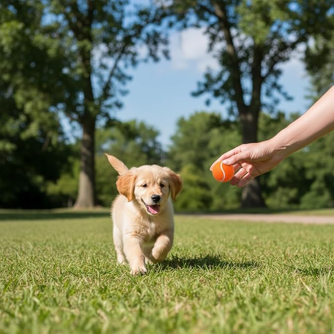 40 Pack Squeaky Mini Tennis Balls for Small Dogs, 1.57'' Interactive Dog Playing Balls, Colorful Easy Catching Dog Playing Fetch Ball, Elastic Puppy Tennis Ball, for Teething, Training, Throwing