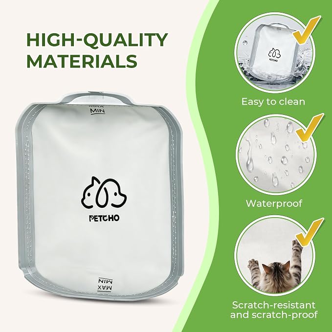 2-Pack Self Cleaning Litter Box Waterproof Pad Replacement Parts, Compatible with Most Automatic Cat Litter Boxes, Leak-Resistant, Washable & Reusable, Durable, Easy Install, Same-Size Fit