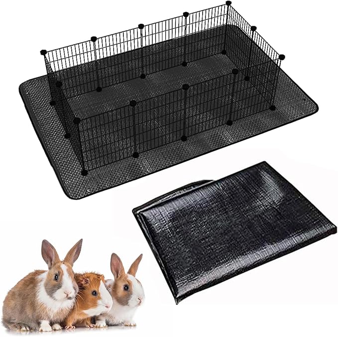 Oncpcare Waterproof Pet Playpen Mat 59”x39“, 6 Pack Pet Cage Liner Protection Rabbit Cage Urine Guard