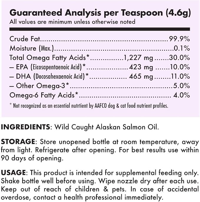Cranberry UTI Chews for Dogs Bladder Support + D-Mannose Supports Kidney Urinary Tract 30 Chews and Wild Alaskan Salmon Oil for Dogs & Cats 32 oz