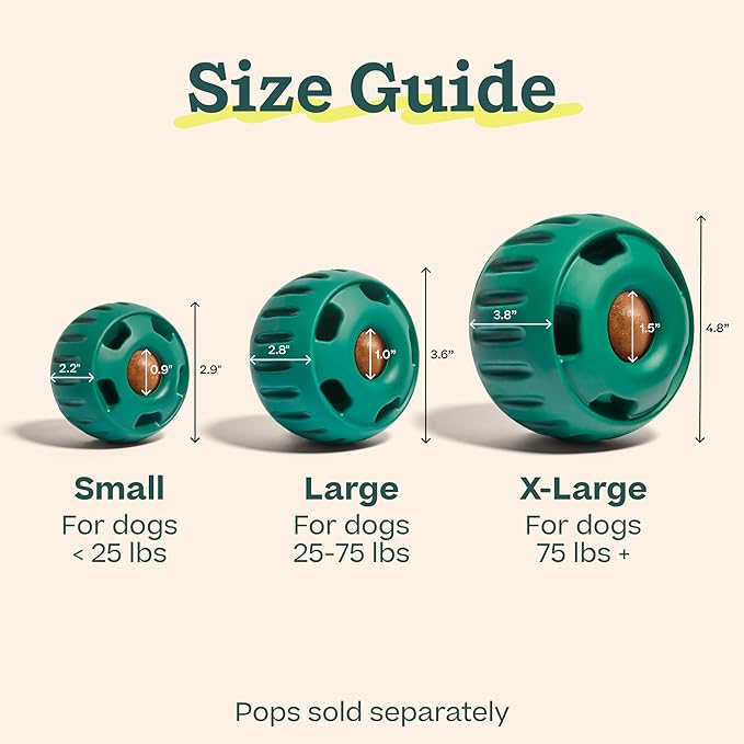 WOOF Pupsicle - Long-Lasting Interactive Dog Ball Toy to Keep Your Pup Busy and Distracted - Safe for Dogs - Low-Mess Design - Dog Toys for Medium and Large Dogs 25-75 lbs