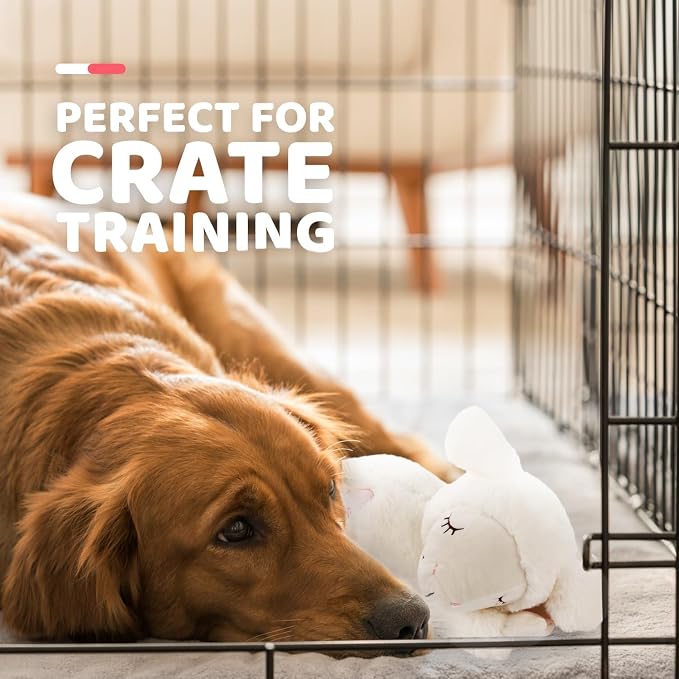 ALL FOR PAWS Puppy Heartbeat Stuffed Animal Toy, Dog Anxiety Toys Soothing Dog Crate Snuggle Sleep Aid Plush Comfort Toys