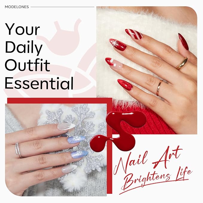 modelones 32 PCS Gel Nail Polish Kit, 28 Colors Gel Polish with Blooming Gel, Base Coat, Glossy & Matte Top Coat Cat Eye Jelly Glitter Chameleon Soak Off LED Nail Art Kit Salon at Home