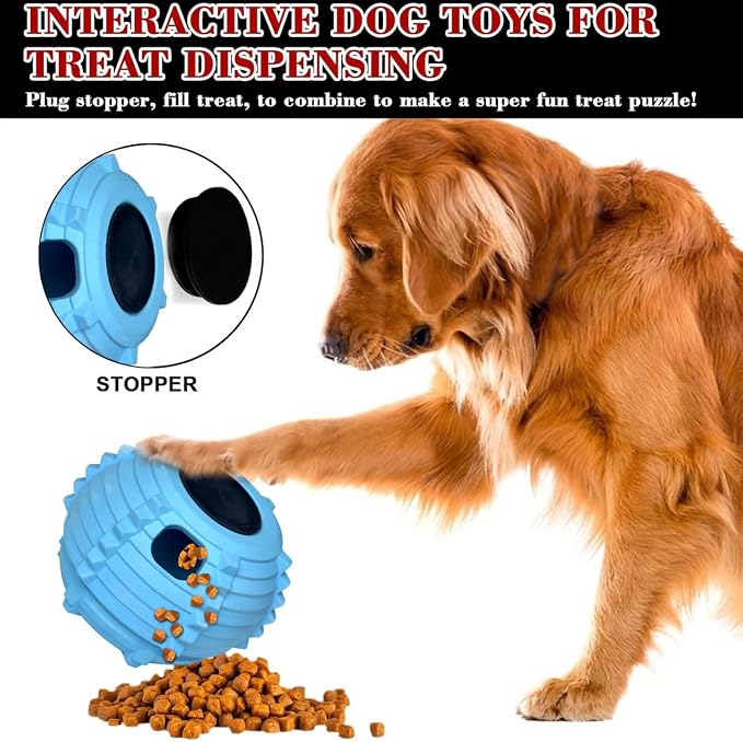 XHX Long-Lasting Interactive Dog Toy to Keep Your Pup Busy and Distracted - Safe for Dogs - Low-Mess Design - Dog Toys for Medium and Large Dogs 25-75 lbs(Blue, Medium)