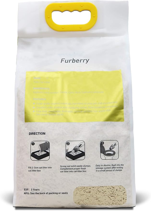 Natural Soy Litter, Tofu Cat Litter - Clumping, Flushable, Ultra Absorbent and Fast Drying - Zero Dust, Low Tracking - Unscented, 2 Pack