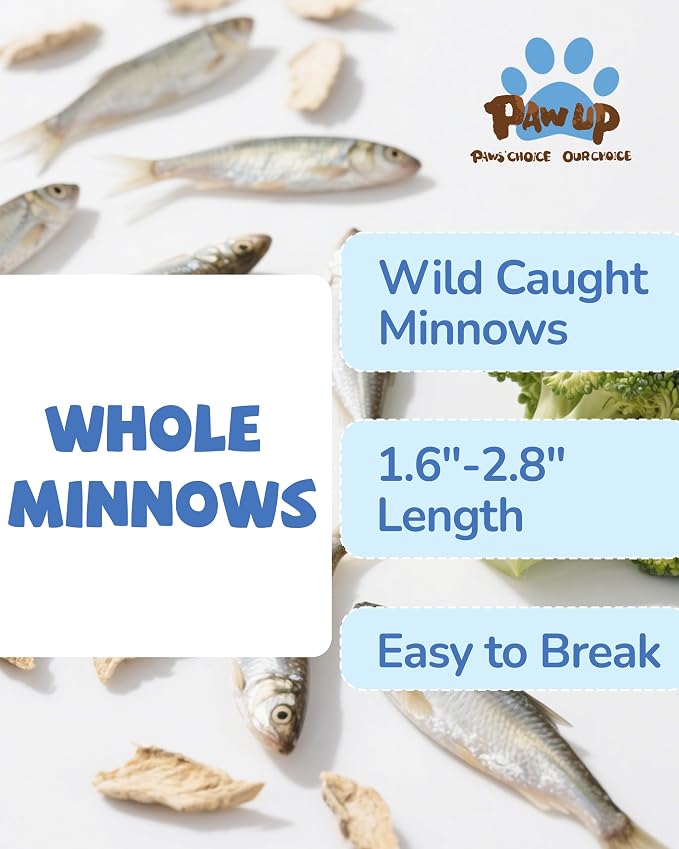 PAWUP Freeze Dried Green Lipped Mussels &Minnows Dog Treats – Raw Single Ingredient Snacks for Joint & Hip Health, Rich in Omega-3, Grain Free