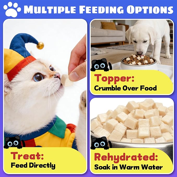 Freeze-Dried Chicken Breast Treats for Dogs & Cats | All Natural, High Protein, Premium Single-Ingredient Nutrition | Ideal Training Treats & Food Topper | 10.58 oz