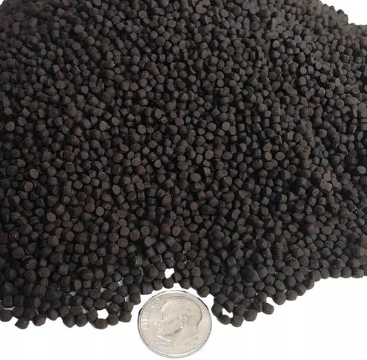 3mm - 1/8" Floating California Blackworm Pellets with Color Enhancers and Vitamins for Discus, Cichlids, Koi & Pond Fish, All Tropical Fish - 5-lbs