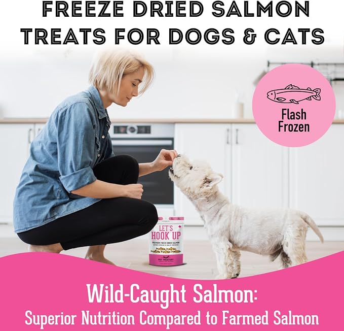 The Granville Island Pet Treatery Dehydrated Wild Salmon Treats for Dogs & Cats (1.76 oz, Pack of 1) Single Ingredient to Maintain Nutrients Vitamins and Healthy Oils Made in Canada
