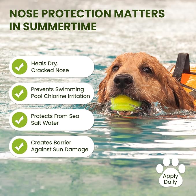 PawSono Lick-Safe Dog Paw & Nose Balm with Coconut Oil | All-Natural Moisturizer & Soother for Dry, Cracked Pads & Snout | Summer Hot Pavement & Sand Paw Wax, Nose Butter for Bulldogs(2.1oz *2)